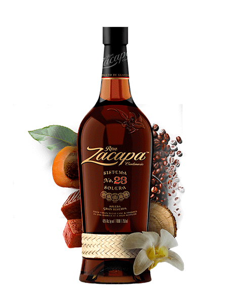ZACAPA N. 23 Una miscela di rum invecchiati 6-23 anni, invecchiati in botti che in precedenza contenevano whisky americani e vini pregiati. Bottiglia da cl 70