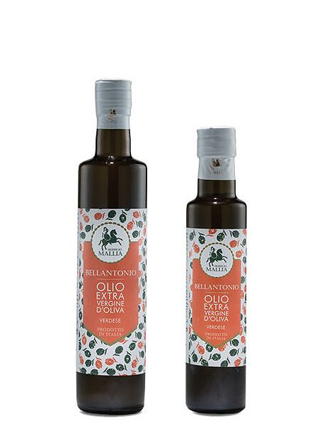 BELLANTONIO Ottenuto da olive cultivar Verdese. Bottiglie da cl 25 / cl 50. Altri formati su richiesta.